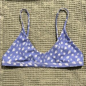 Blue Floral Women's Bralette
